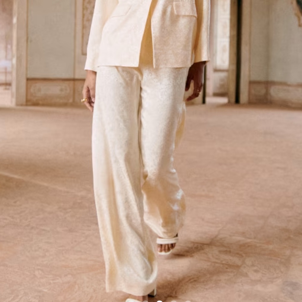 SEZANE Tymo Pants Ecru NWT - Picture 3 of 8